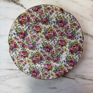 Vintage House of Claridge "Summer Time" Floral Chintz Plate Wall Hanging